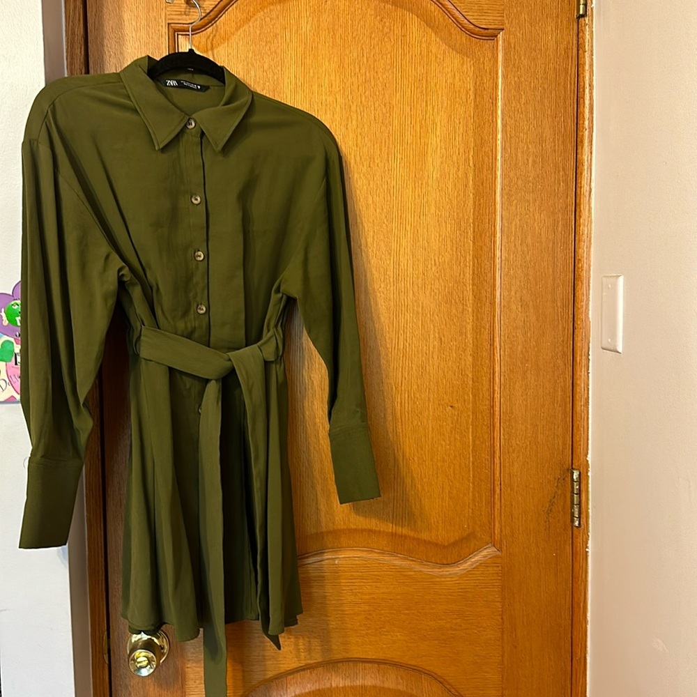 Stretch Button Down Dress